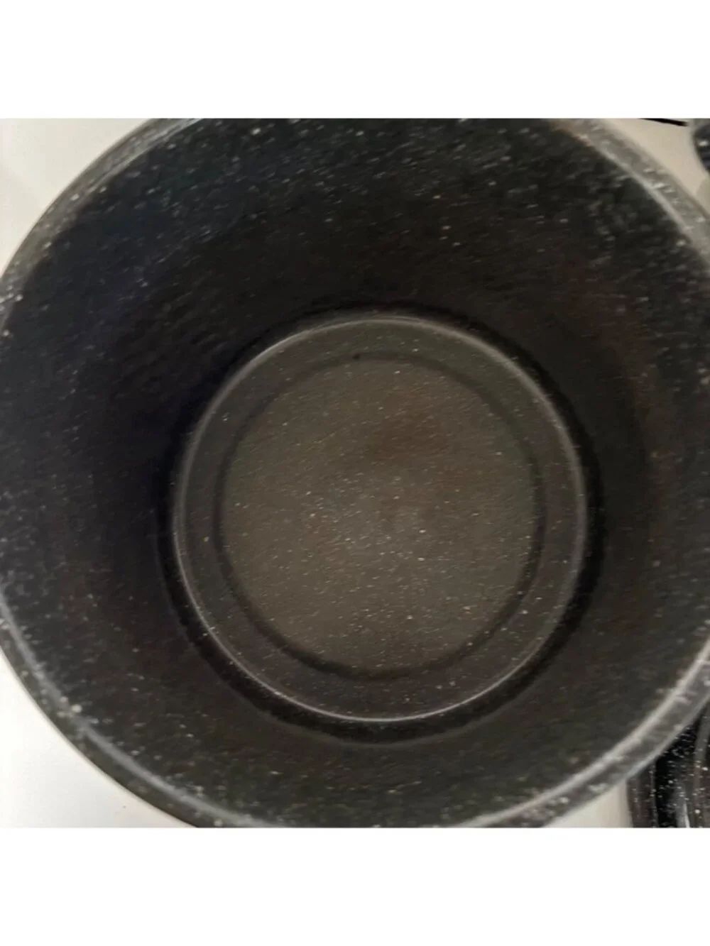 Black Speckle Enamel Ware Graniteware 9” Stock Pot Strainer with Lid Cookware